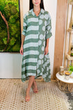 Dual Print Linen Dress