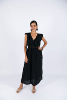 Maxi Ruffle Dress - Black