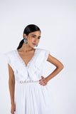 Maxi Ruffle Dress - White