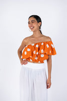 Polka Dots Crop Top - Orange