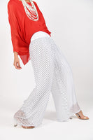 Polka Dot Silk Pants