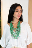 Multilayer Resin Necklace-Green