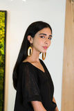 Gold Foil Dangle Earrings