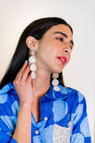 Mother of Pearl Triple Drop Earrings