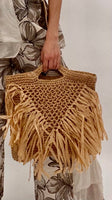 Raffia Paper Fringes Handbag