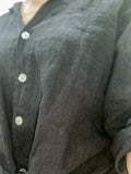 Linen Tie Front Shirt