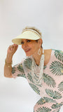 Summer Straw Visor- Ivory