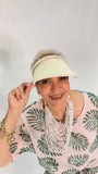 Summer Straw Visor- Ivory