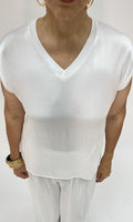 Casual Short-sleeves Shirt-White