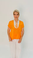 Casual Short-sleeves Shirt-Orange