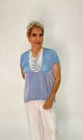 Casual Short-sleeves Shirt- Light Blue