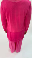 Silk Cardigan - Fuchsia