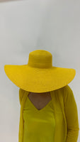 Yellow Straw Oversized Floppy Hat