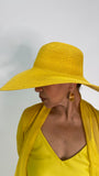 Yellow Straw Oversized Floppy Hat