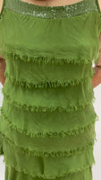 Silk Sleeveless Shirt-Green