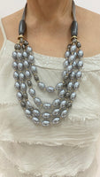 Faux Pearl Multilayer Necklace