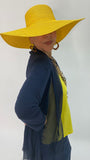 Yellow Straw Oversized Floppy Hat