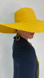 Yellow Straw Oversized Floppy Hat