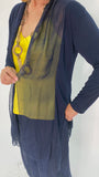 Silk Cardigan - Navy Blue