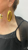 Gold Foil Dangle Earrings