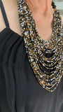 Black Multi-layer Beaded Necklace Set