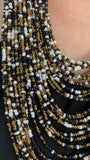 Black Multi-layer Beaded Necklace Set