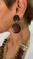 Wood Double Drop Earring