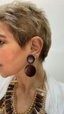 Wood Double Drop Earring