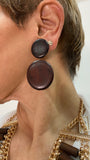 Wood Double Drop Earring