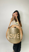 Gold Love Round Rope Handbag