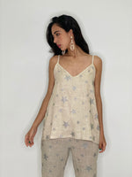 Linen Star Print Shirt-Silver