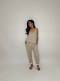 Linen Star Print Pants