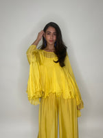 Empire Style Silk Blouse-Yellow