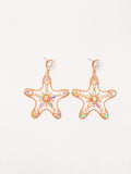 Starfish Rhinestone Earrings