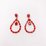 Red Crystal Earrings