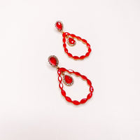 Red Crystal Earrings