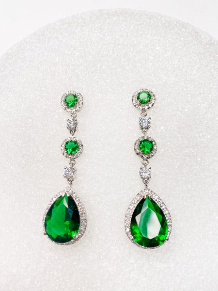 Green Drop Earrings