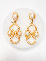 Geometric Faux Pearls Earrings