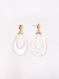 Clear Tearsdrop Earrings