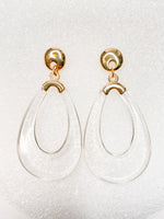 Clear Tearsdrop Earrings