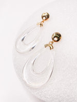 Clear Tearsdrop Earrings