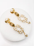 Long Statement Pearls Earrings