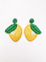 Beaded Lemon Earrings