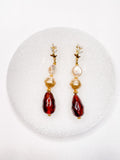 Long Mix Pearl Drop Earrings