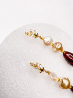 Long Mix Pearl Drop Earrings