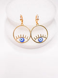 Evil Eye Hoops