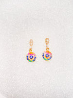 Multicolor Evil Eye Earrings