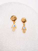 Hamsa Hand Drop Earrings