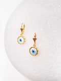 Small Evil Eye Pearl Earrings