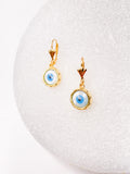 Small Evil Eye Pearl Earrings